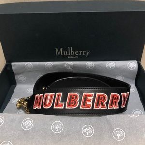 Black leather handbag strap